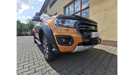 Montage Kotflügelschutz, Seilwinde-Seilwindenhalterung, Motorhaubendeflektor und Scheibe auf Ford Ranger 2020