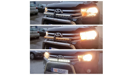 Montage Ladeflächen-Rollo, Ladeflächenauskleidung, Frontschutzbügel, Abweiser, Scheinwerfer auf Toyota Hilux 2017