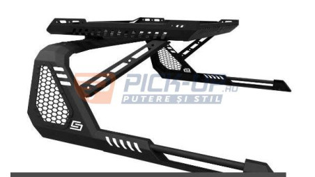 BLACK ROLL BAR WITH ROOFRACK TOYOTA HILUX 2020+