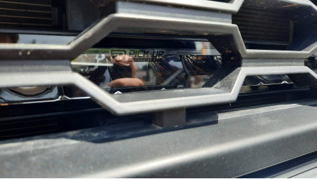 Winch, winch plate, skid plate, spot lights installed on Ford Ranger Raptor 2023
