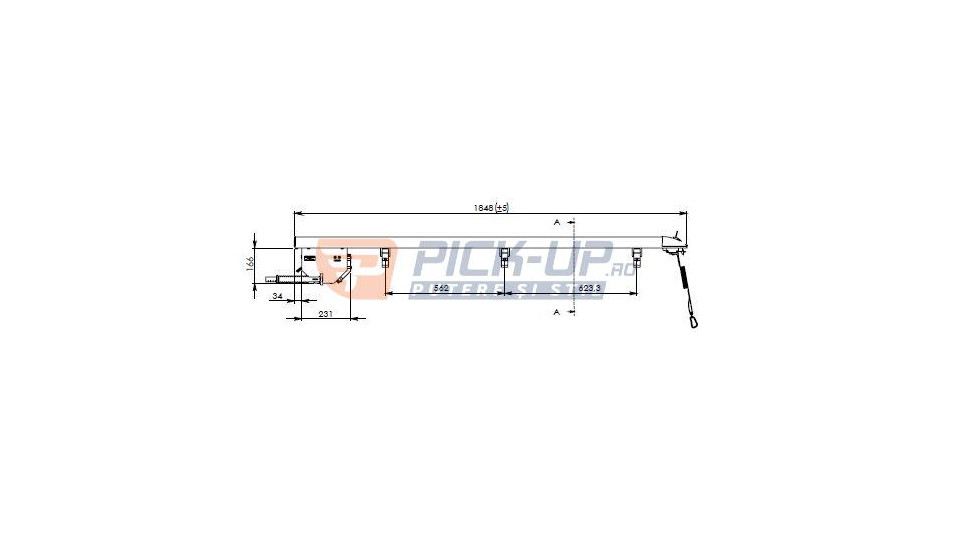 Csomagtérajtó zárás Toyota Hilux 2015-2025 MT RU