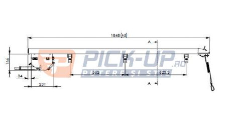 Csomagtérajtó zárás Toyota Hilux 2015-2025 MT RU