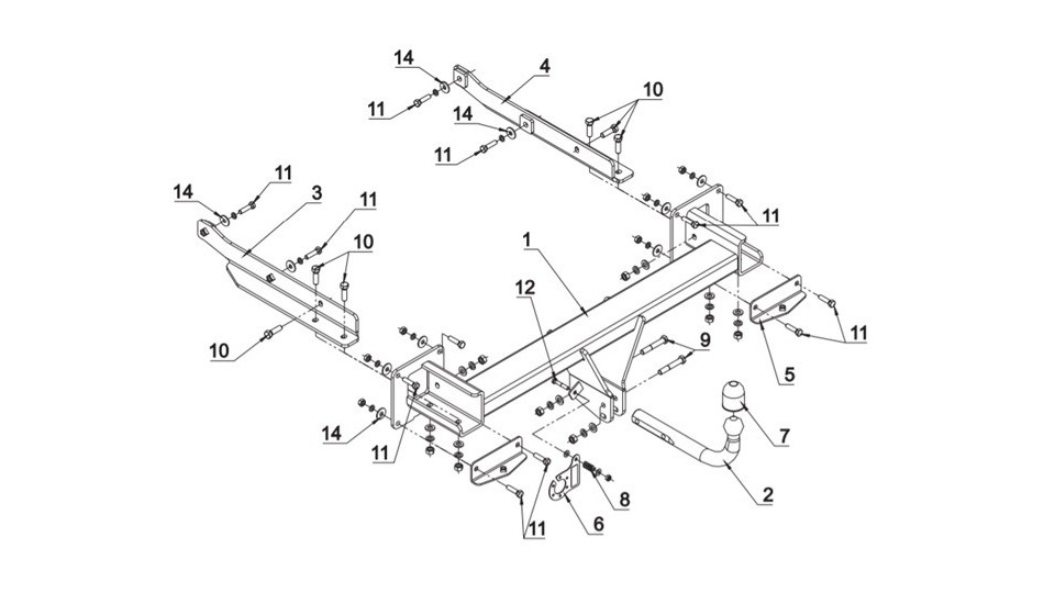 Towing hook Aug Mer Ml 2012-2015