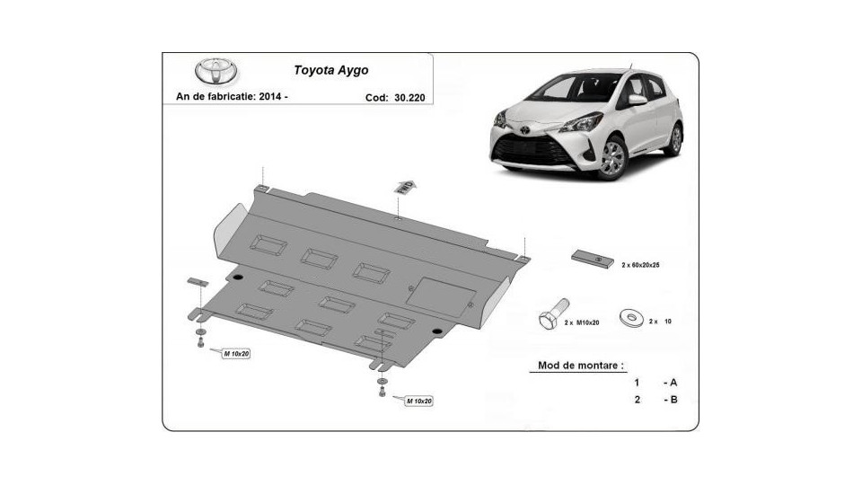 Engine Shield 30.220 Toy Aygo 2014+